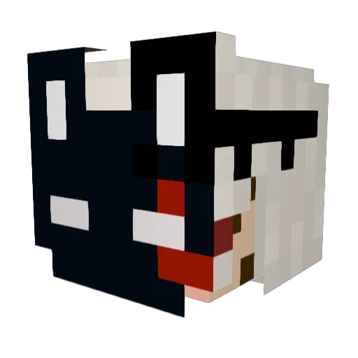 Shiita3 Minecraft avatar head, 3D render