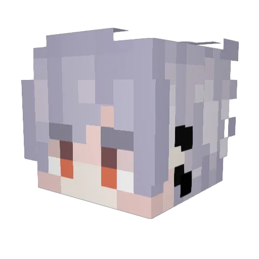 Shikabane_ Minecraft avatar head, 3D render