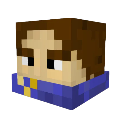 Shikadens Minecraft avatar head, 3D render