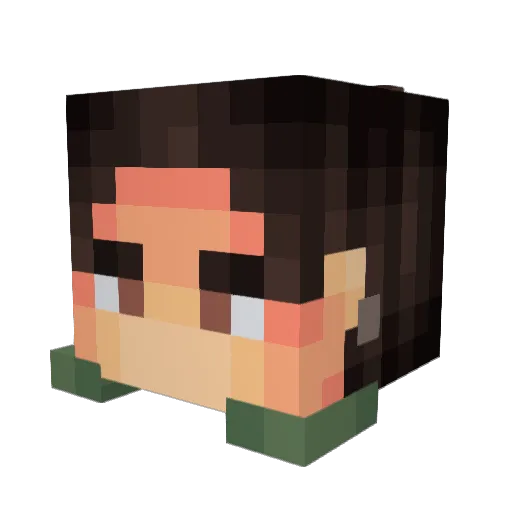 Shikamaru__ Minecraft avatar head, 3D render