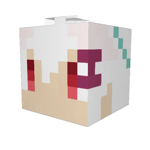 Shikami_Koi Minecraft avatar head, 3D render