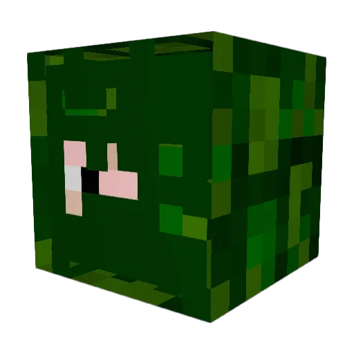 Shikaritzu Minecraft avatar head, 3D render
