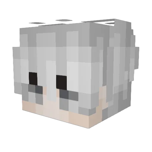 Shikayang Minecraft avatar head, 3D render