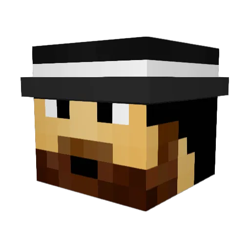Shikcam Minecraft avatar head, 3D render