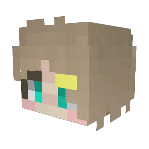 Shiki892 Minecraft avatar head, 3D render