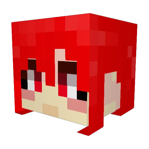 Shiki96 Minecraft avatar head, 3D render