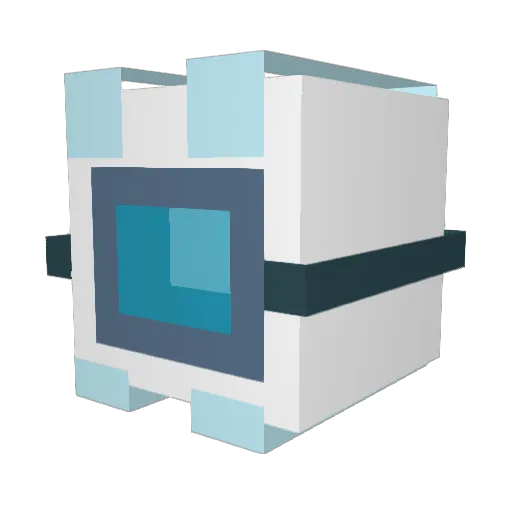 ShikiBot Minecraft avatar head, 3D render