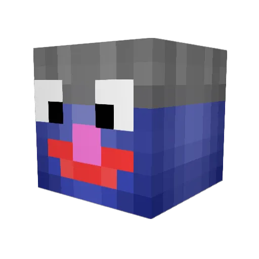 ShikiLotto Minecraft avatar head, 3D render