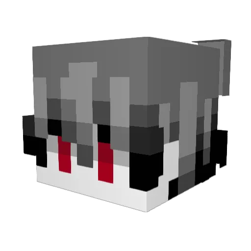 ShikiRyougi1 Minecraft avatar head, 3D render