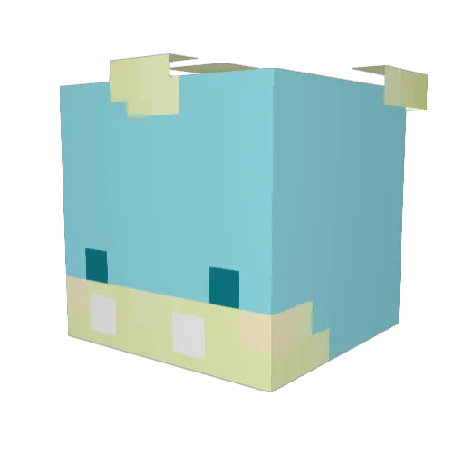 Shikito21 Minecraft avatar head, 3D render