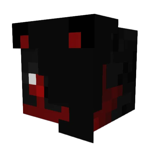 Shikoi Minecraft avatar head, 3D render