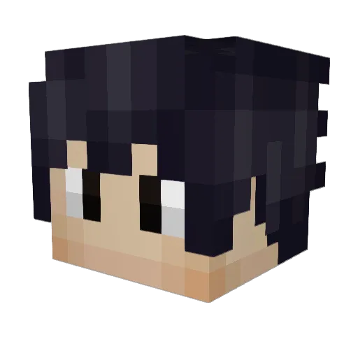 Shikoro Minecraft avatar head, 3D render