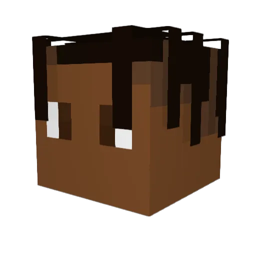 Shikoru Minecraft avatar head, 3D render