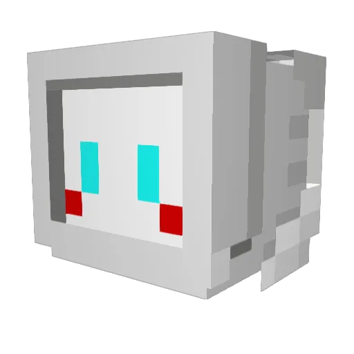Shikuren Minecraft avatar head, 3D render