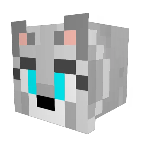 Shikyora Minecraft avatar head, 3D render