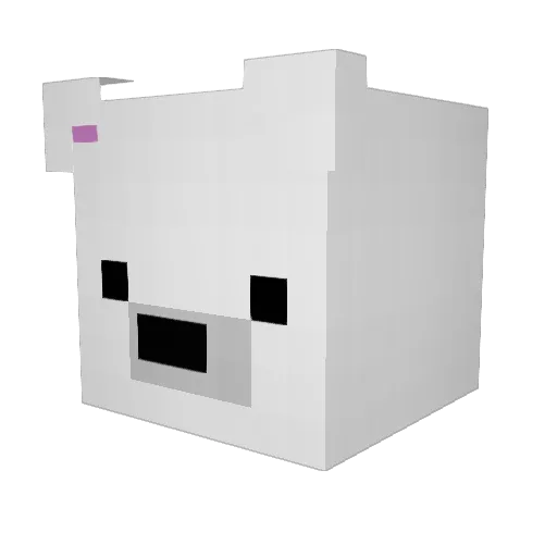 ShilaLily Minecraft avatar head, 3D render