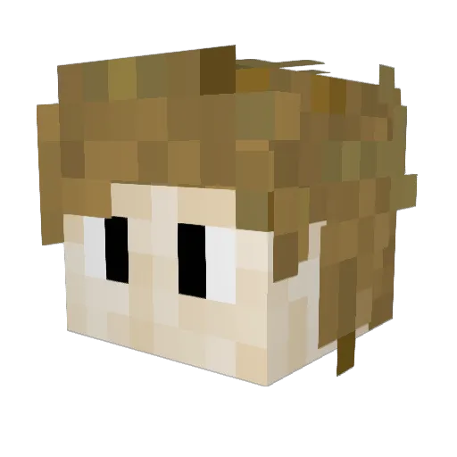 ShilkMilk Minecraft avatar head, 3D render
