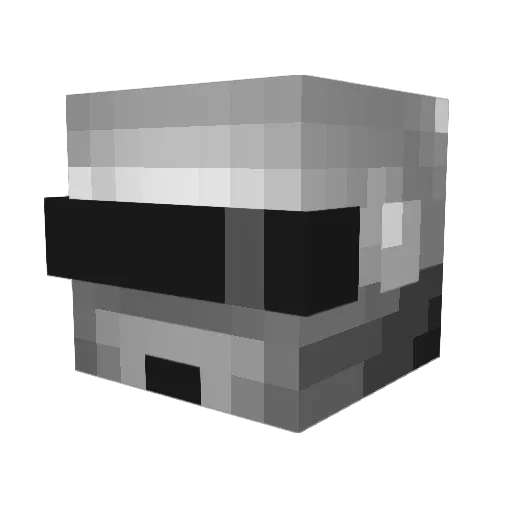 Shilobahn Minecraft avatar head, 3D render