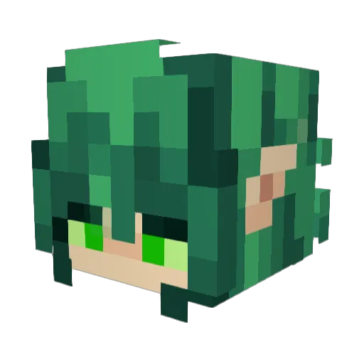 Shilolen Minecraft avatar head, 3D render
