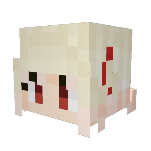 Shiluo_ Minecraft avatar head, 3D render