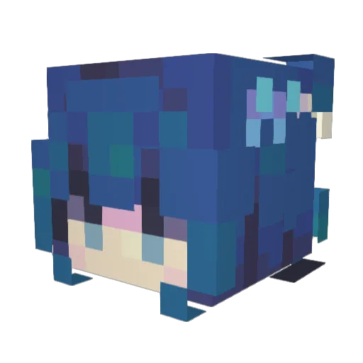 Shilyusans Minecraft avatar head, 3D render