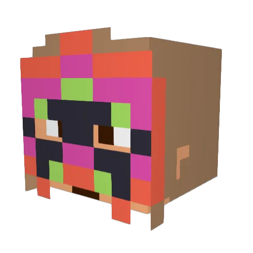 ShimGiseon Minecraft avatar head, 3D render