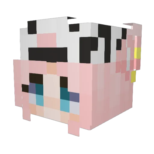 ShimaChii_ Minecraft avatar head, 3D render