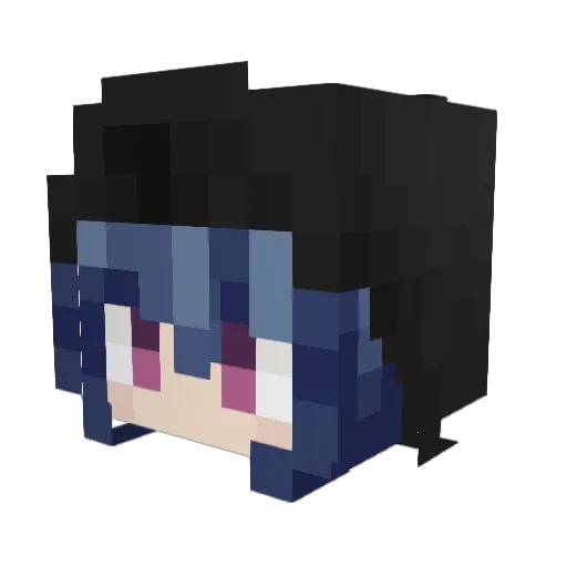 ShimaRin12 Minecraft avatar head, 3D render