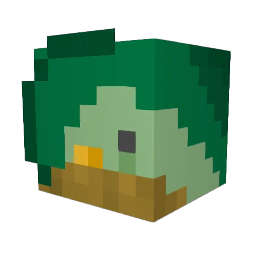 ShimaSouls Minecraft avatar head, 3D render