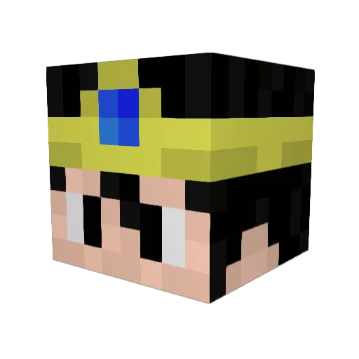 Shimacho Minecraft avatar head, 3D render