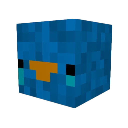 Shimadraa Minecraft avatar head, 3D render