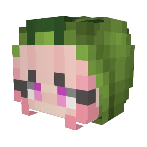 Shimakaze_101 Minecraft avatar head, 3D render