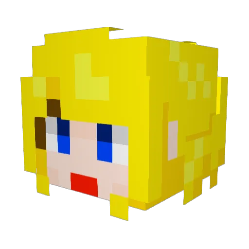 Shimano_S Minecraft avatar head, 3D render