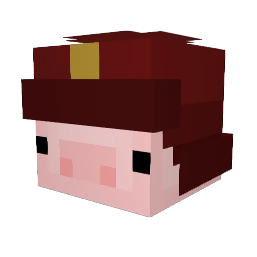 Shimasan8 Minecraft avatar head, 3D render