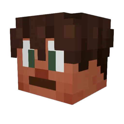 Shimations Minecraft avatar head, 3D render