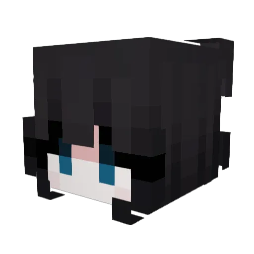 Shimaw Minecraft avatar head, 3D render