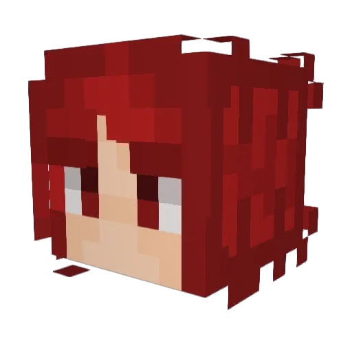 Shimesa Minecraft avatar head, 3D render