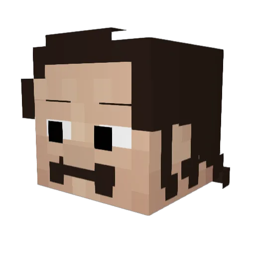 Shimix Minecraft avatar head, 3D render