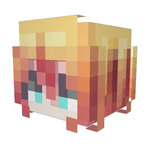 ShimmerPie Minecraft avatar head, 3D render