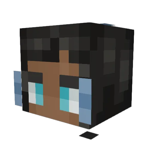 ShimmeryJewel Minecraft avatar head, 3D render