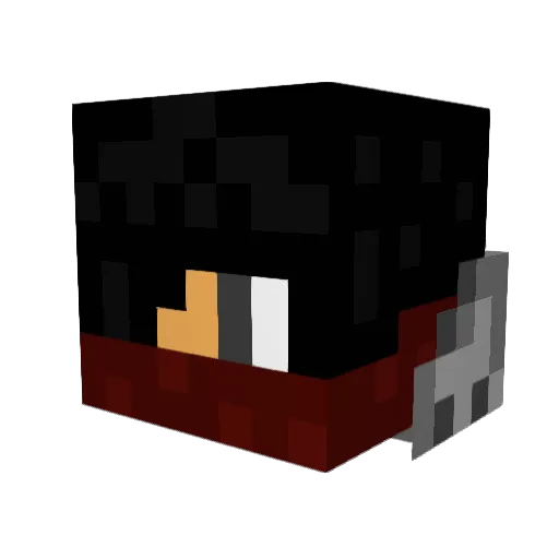 Shimmyfish Minecraft avatar head, 3D render