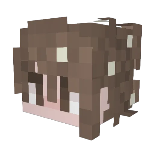 Shimoteo Minecraft avatar head, 3D render
