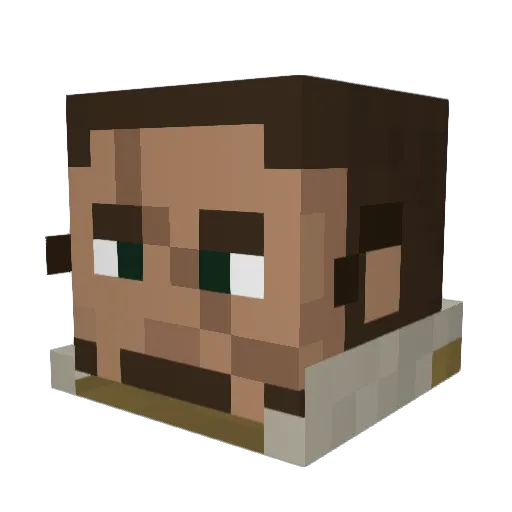 Shimoya_ Minecraft avatar head, 3D render