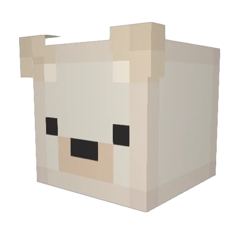 Shimuelito Minecraft avatar head, 3D render