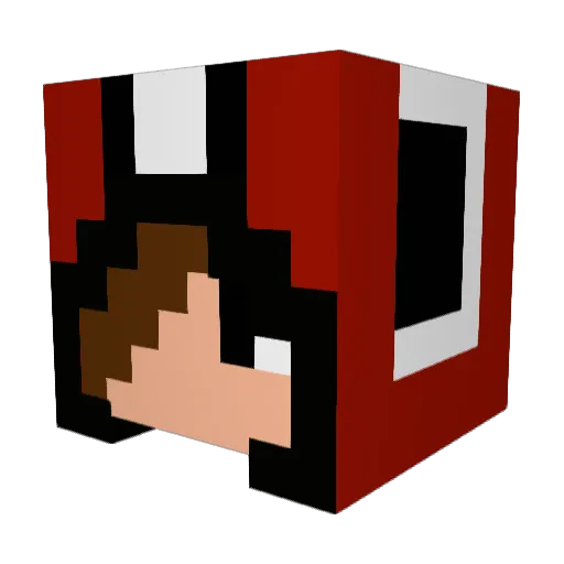 ShinHack Minecraft avatar head, 3D render