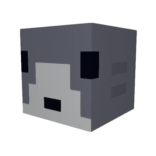 ShinLight Minecraft avatar head, 3D render