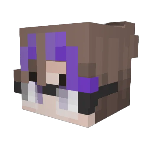 ShinShiruko Minecraft avatar head, 3D render