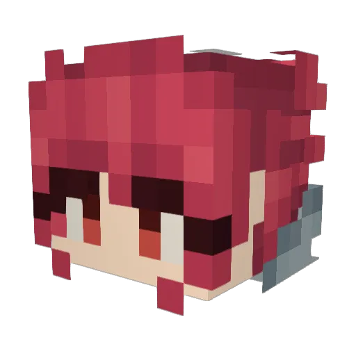 ShinZer0 Minecraft avatar head, 3D render