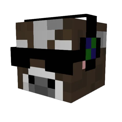 Shin_Cow Minecraft avatar head, 3D render