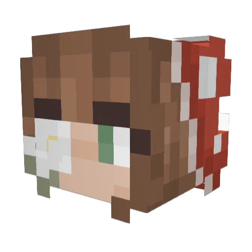 Shin_pai Minecraft avatar head, 3D render